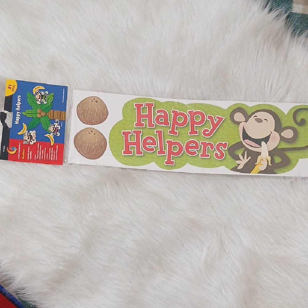 Happy Helpers Monkey Bulletin Board Wall Decor